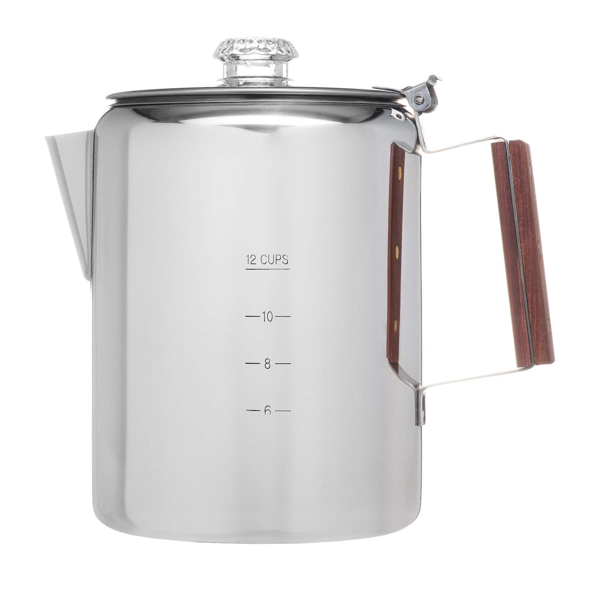 Stainless steel Bozeman percolator, 12-cup capacity