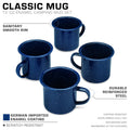 Classic Camping Mugs - DRINKING_CUP - Classic-Mug-Blue-12oz-4ct
