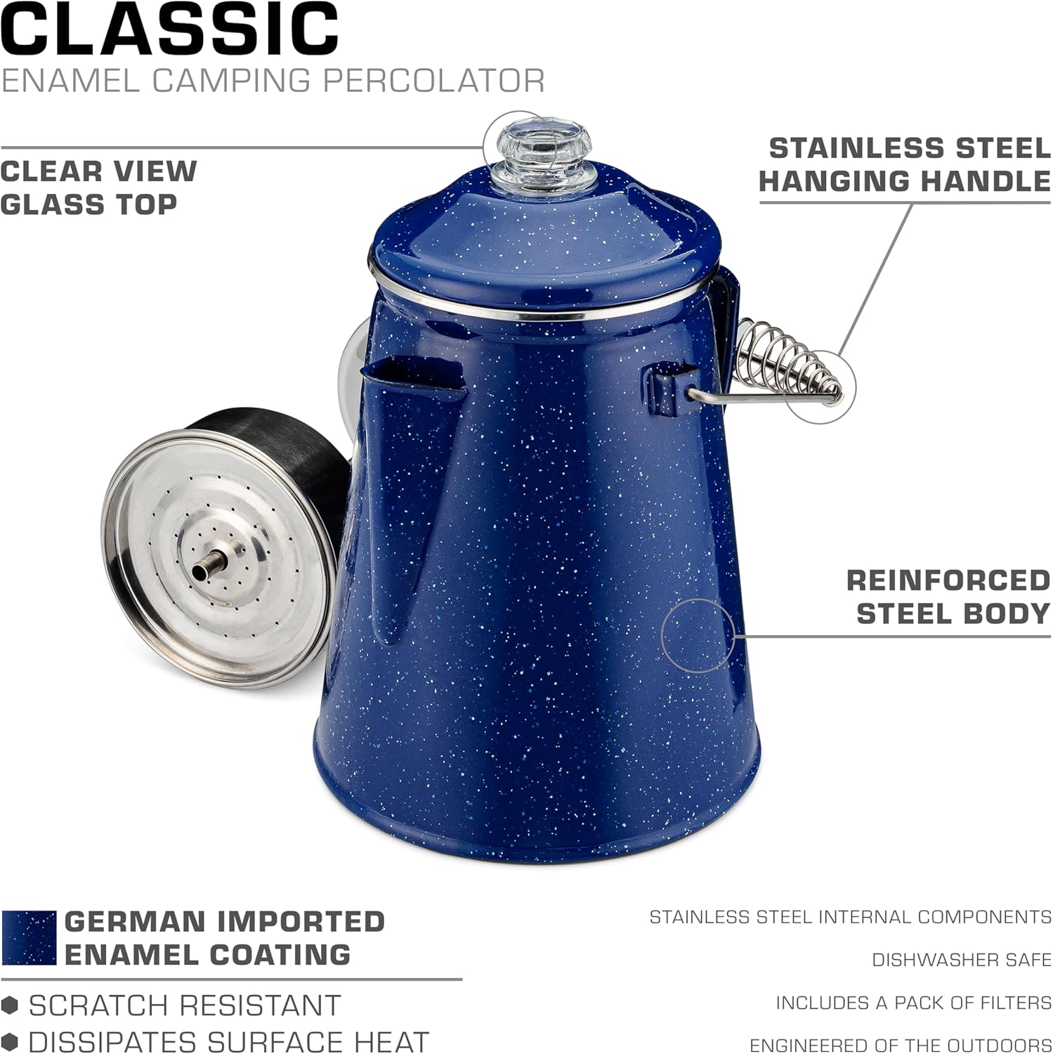 Classic Enamel - Percolator Coffee Pot
