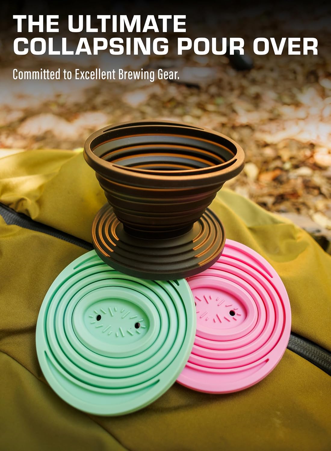 Caffettiera Pieghevole In Silicone Con Filtri - Portatile Per Viaggi E Caffettiera Pieghevole In Silicone Con Filtri - Portatile Per Viaggi E
