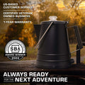 COLETTI Black Butte 14-Cup Large Group Stainless Steel Camping Percolator Always Ready