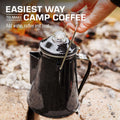 Classic Enamel Camping Coffee Percolator - COFFEE_MAKER - Classic-Black 12 Cup
