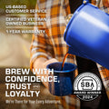Bozeman Color Series Camping Percolator - COFFEE_MAKER - Bozeman-BLU-09C