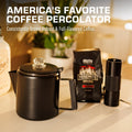 COLETTI Bozeman Black Percolator — Matte Black Stainless Steel Design

