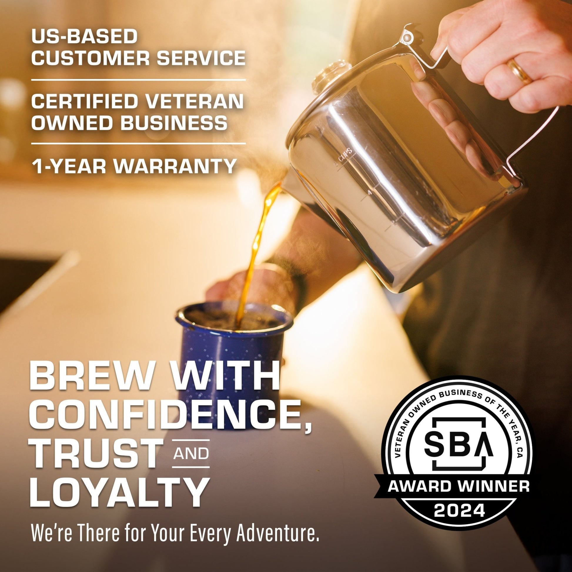 Bozeman Camping Coffee Percolator - COFFEE_MAKER - Bozeman-SS-06C