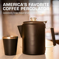 COLETTI Bozeman Black Coat Percolator — Adventure Ready Camping Coffee
