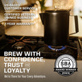 Bozeman Black Coat Camping Percolator - COFFEE_MAKER - Bozeman-BLK-12C