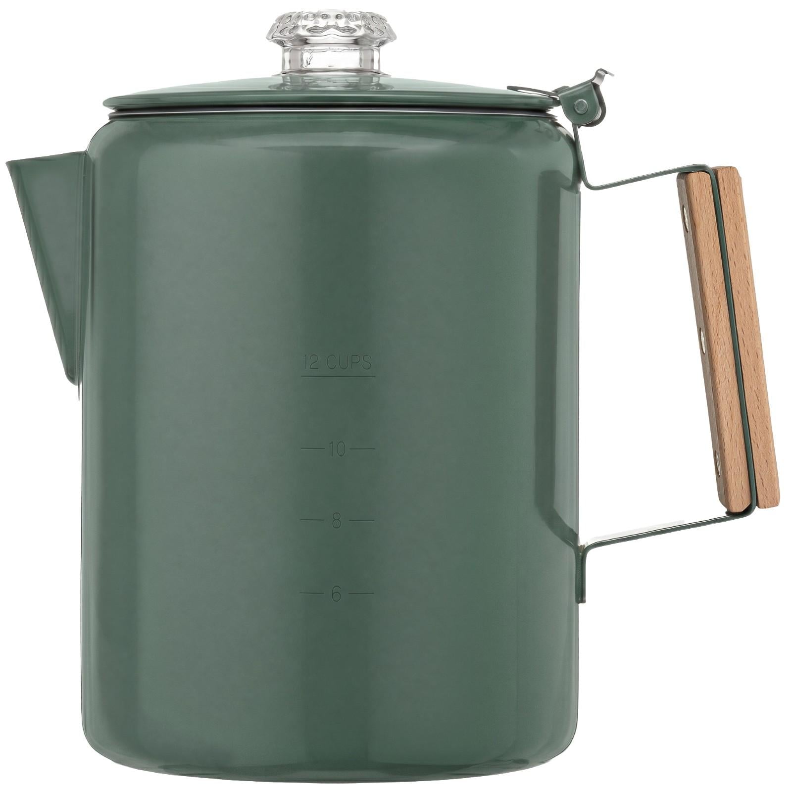 Bozeman Color Series Camping Percolator - COFFEE_MAKER - Bozeman-GRN-12C
