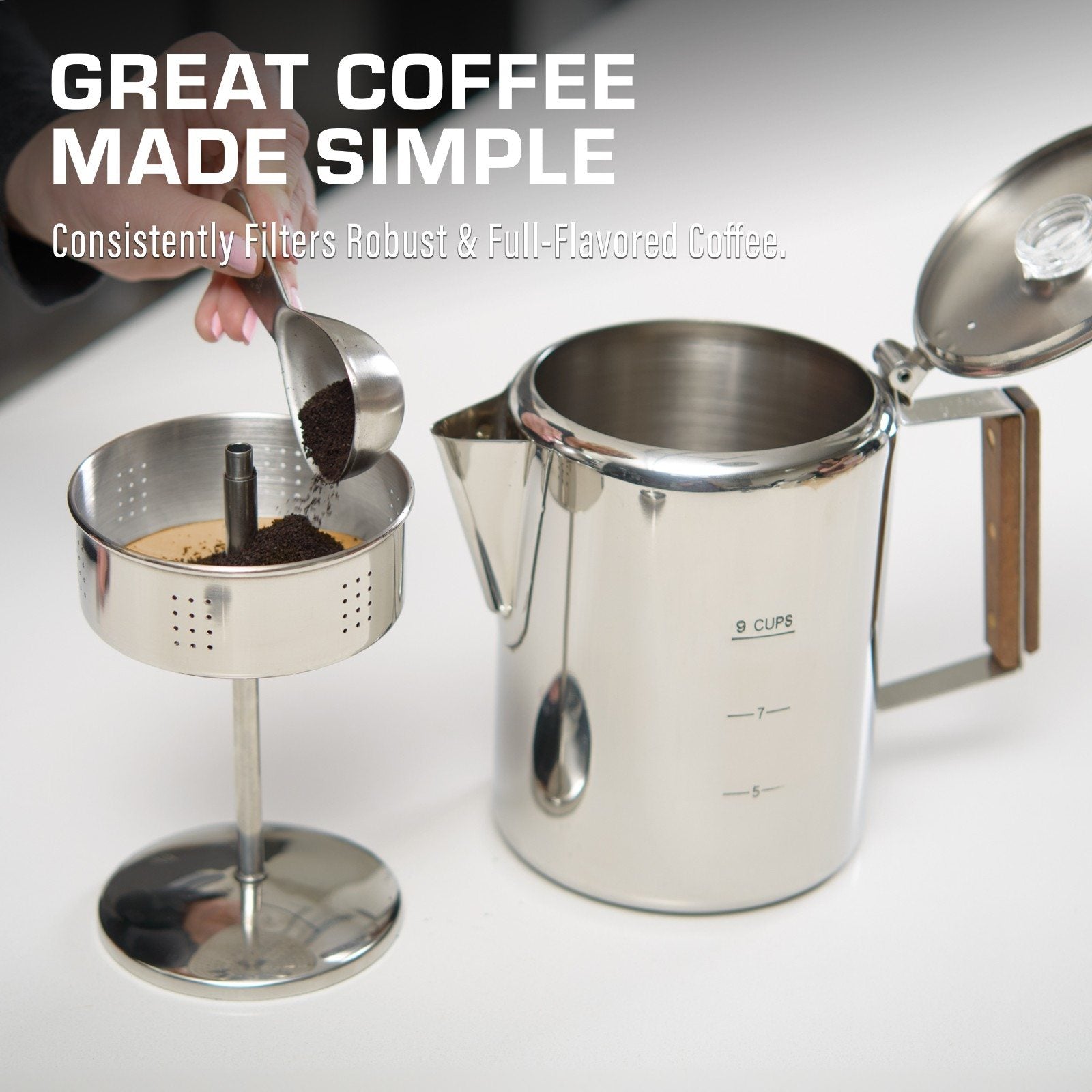 Bozeman Stainless Steel Coffee Bundle - COFFEE_MAKER - Bozemanset-SS-09C Great Coffee Made Simple