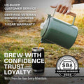Bozeman Color Series Camping Percolator - COFFEE_MAKER - Bozeman-GRN-12C features