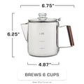 Bozeman Stainless Steel Coffee Bundle - COFFEE_MAKER - Bozemanset-SS-06C Dimensions