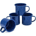 Blue Classic Camping Mugs - Pack of 4
