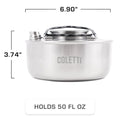 COLETTI Boston Camping Kettle — Stovetop and Campfire Tea Kettle
Dimension