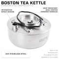 COLETTI Boston Camping Kettle Features — Gooseneck Spout, Foldable Handle