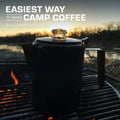 COLETTI Bozeman Black Coat Coffee Percolator 9 Cup for camping and stovetop brewing