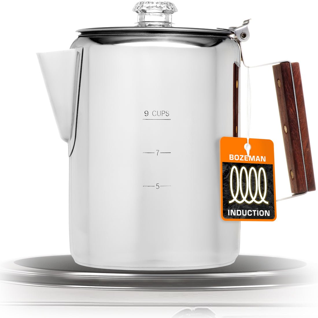 COLETTI Bozeman Induction Coffee Percolator on Induction Cooktop
