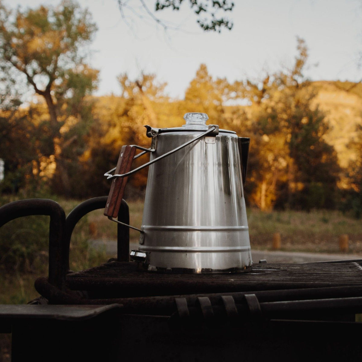 COLETTI Butte Large Camping Percolator — Brew 14 Cups Over Campfire
