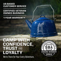 COLETTI Classic Enamel Short Kettle — Camp With Confidence Guarantee
