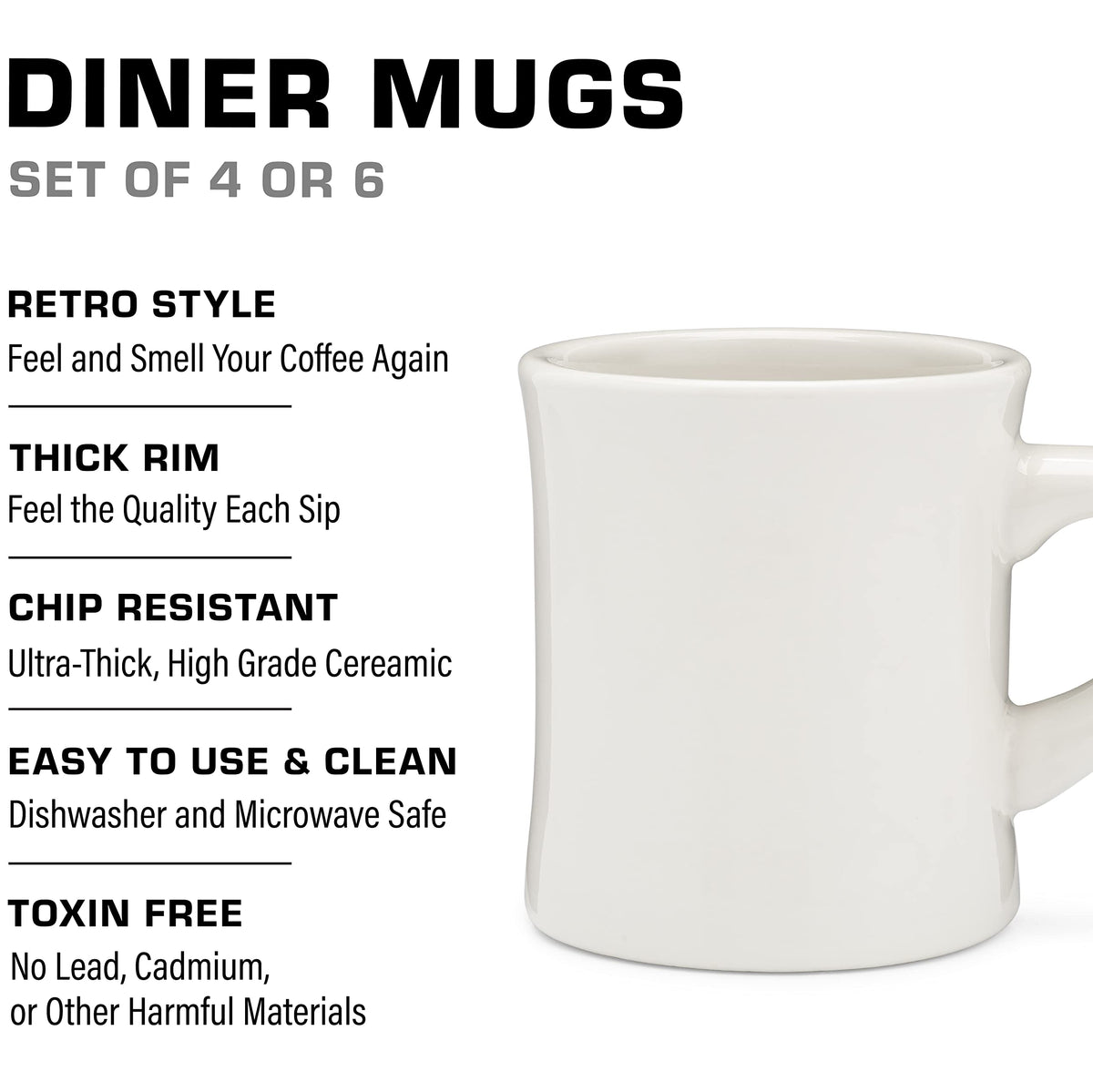 Ceramic Diner Mug - DRINKING_CUP - Dinermug-OWH-1PK