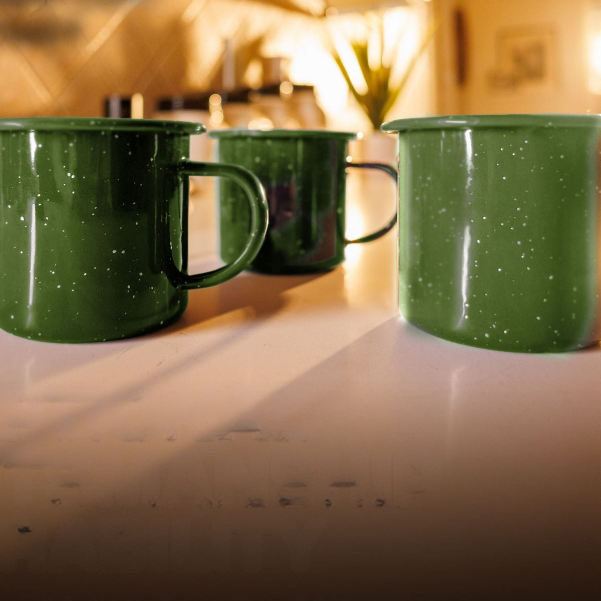Classic Camping Mugs - DRINKING_CUP - Classicmug-GRN-12Z-4PK