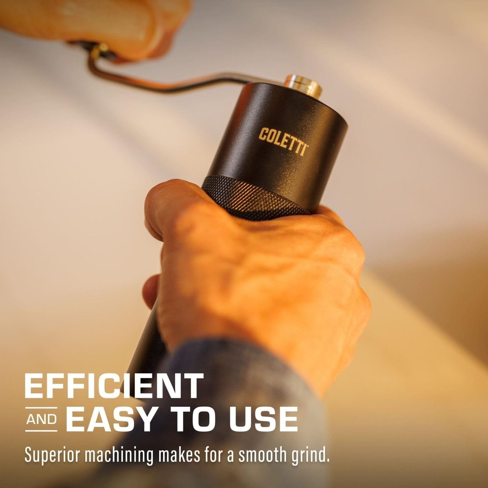 COLETTI Crag Grinder — Grind Adjustment Settings for Coarse to Fine
