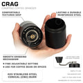 Crag Manual Coffee Grinder Features