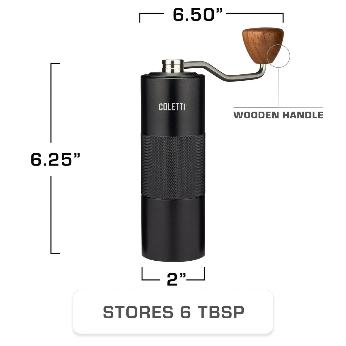 Crag Manual Coffee Grinder - MANUAL_FOOD_MILL_GRINDER - Crag-BLK
