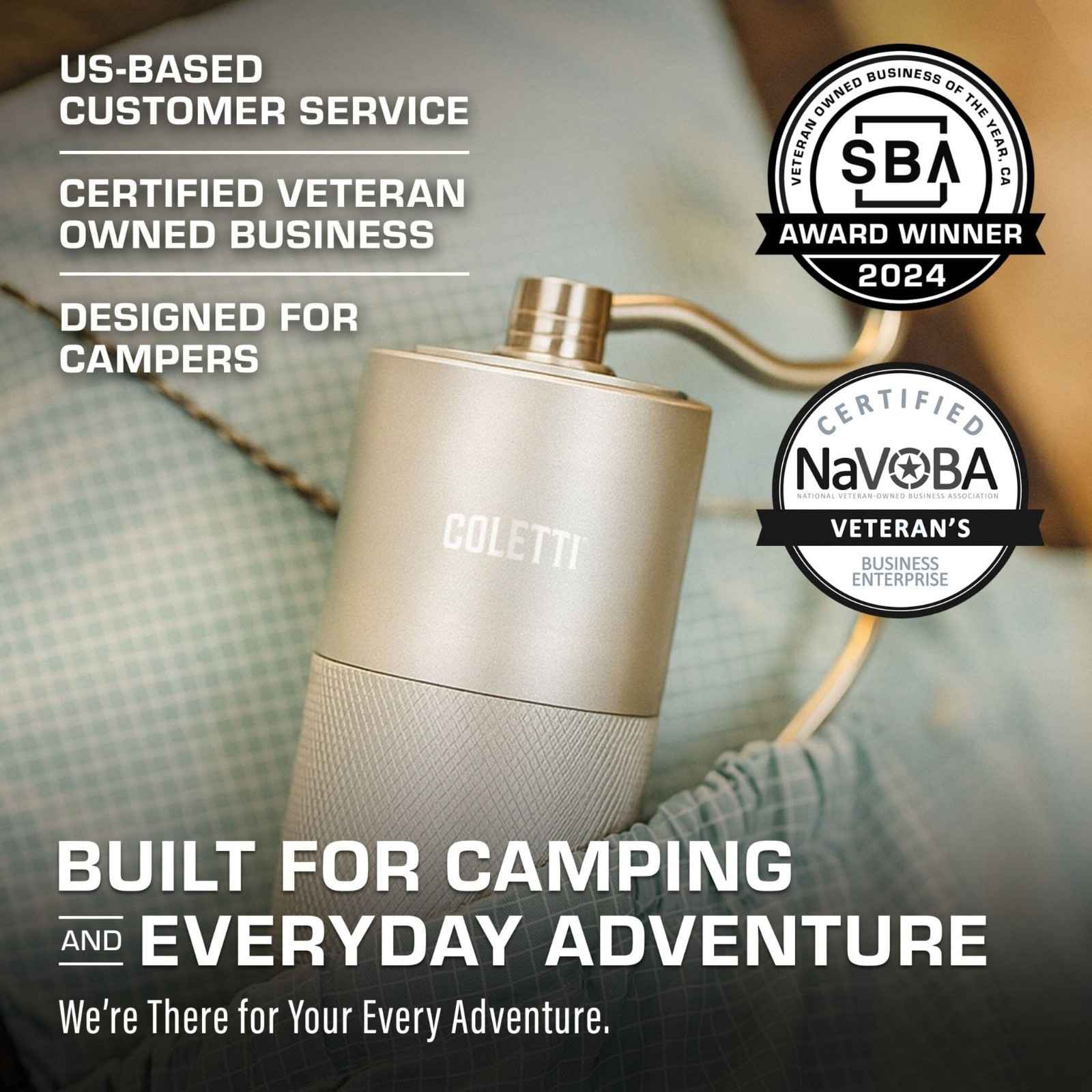 COLETTI Crag Manual Coffee Grinder — Durable Build for Outdoor Adventures
