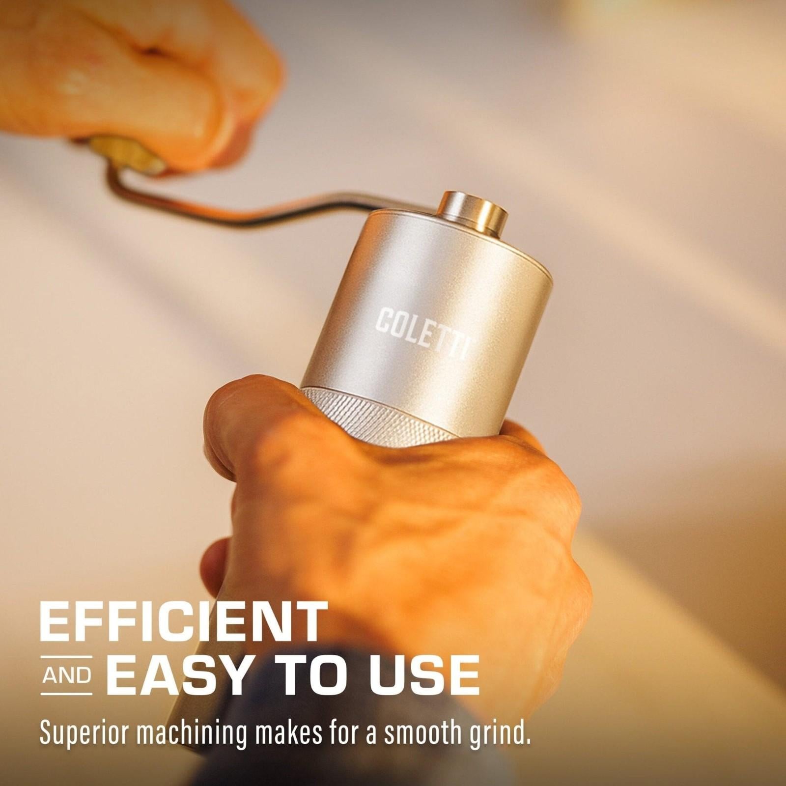 COLETTI Crag Grinder — Grind Adjustment Settings for Coarse to Fine
