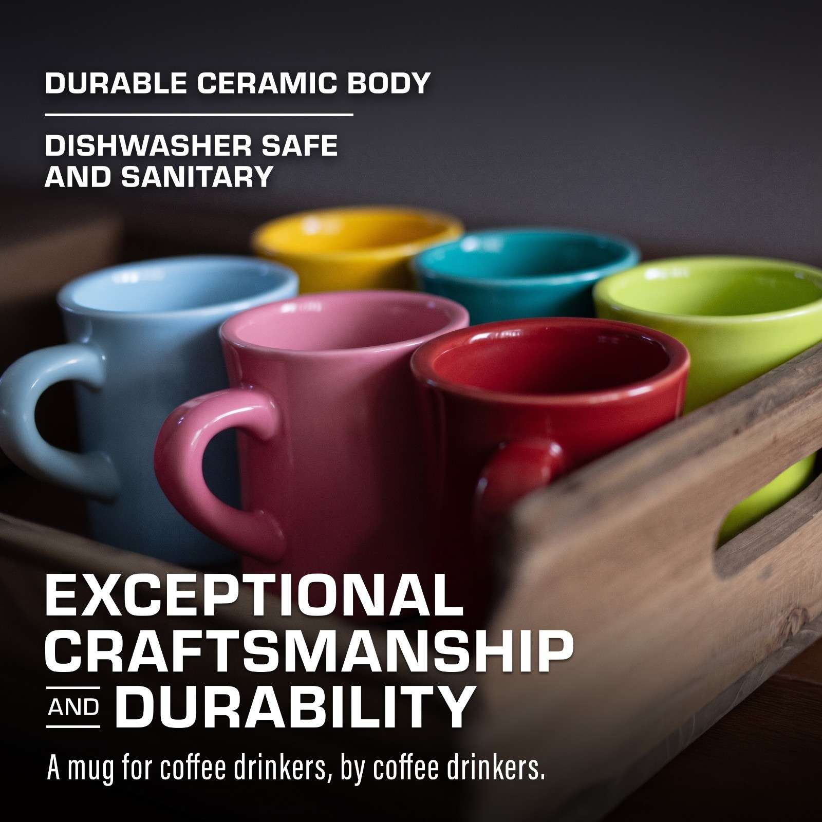RETRO DINER MUGS Durable Ceramic Body