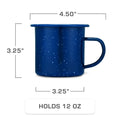 COLETTI Classic Blue Enamel Percolator Mug Set