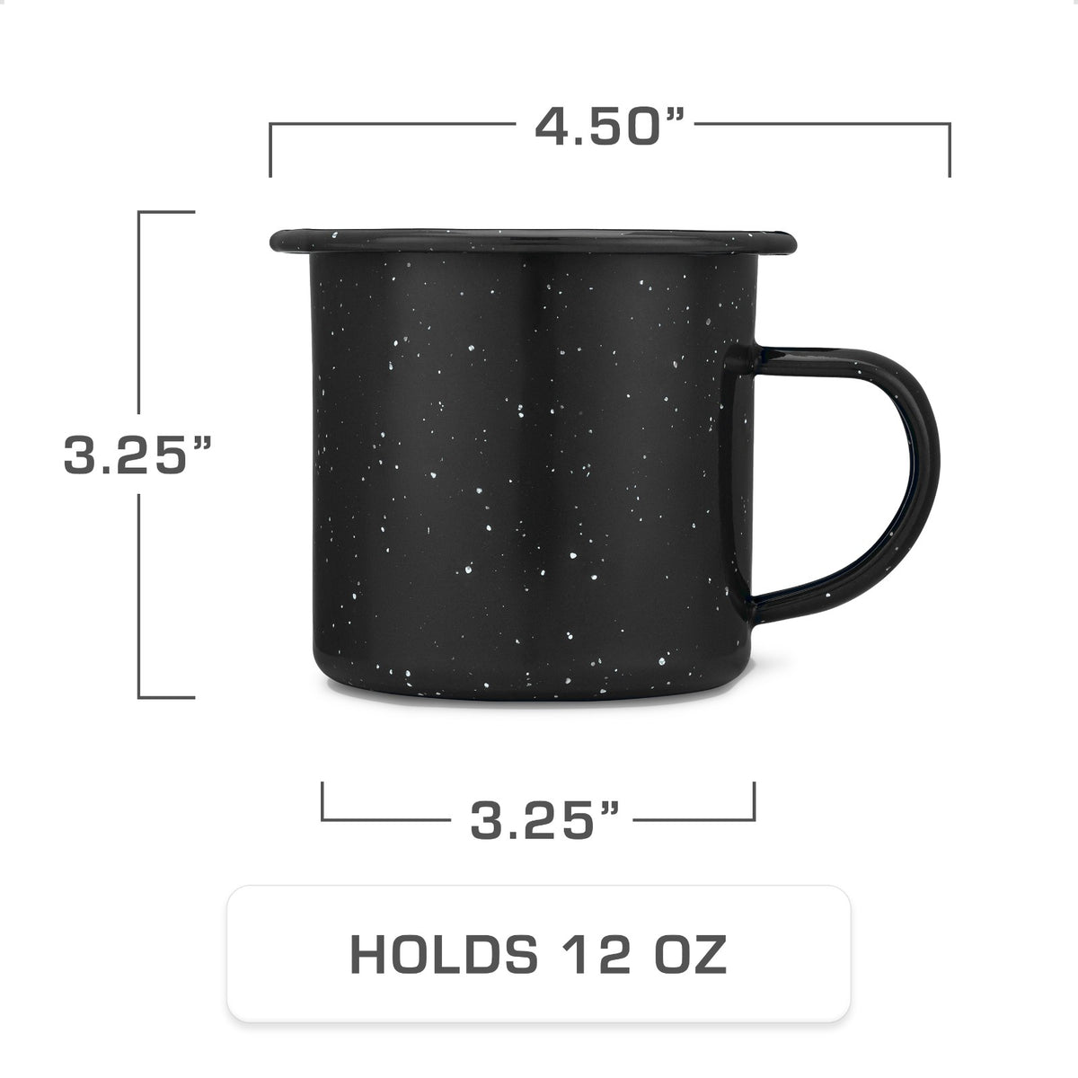 COLETTI Classic Black Enamel Percolator and 4-Piece Mug Set