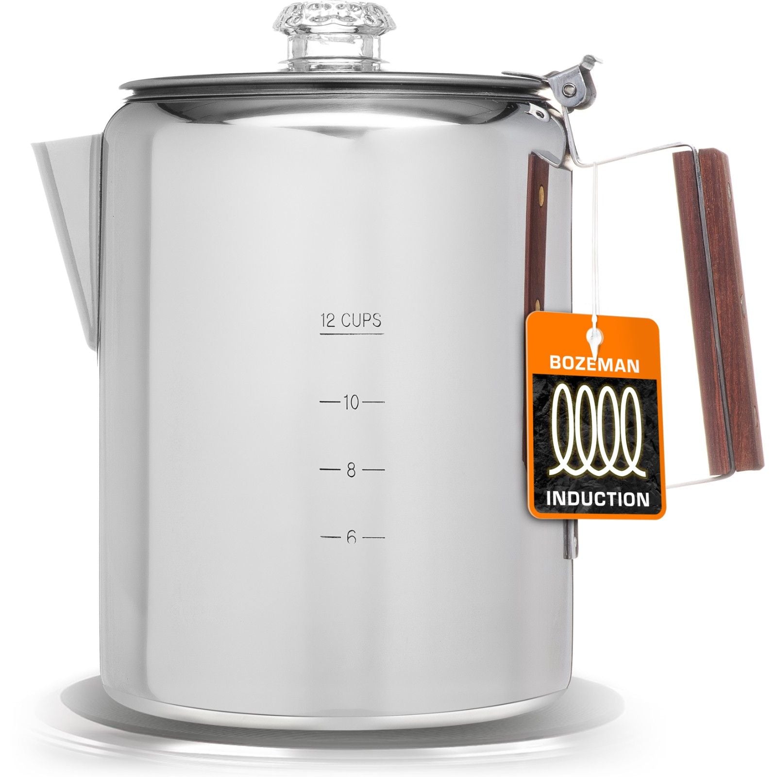 COLETTI Bozeman Induction Coffee Percolator on Induction Cooktop 12 Cup