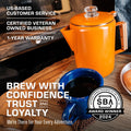 Bozeman Color Series Camping Percolator - COFFEE_MAKER - Bozeman-ORG-09C