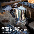 COLETTI Scoutmaster 24-Cup Extra-Large Stainless Steel Camping Percolator Always Ready For The Next Adventure