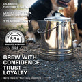 COLETTI Scoutmaster 24-Cup Extra-Large Stainless Steel Camping Percolator Brew With Confidence