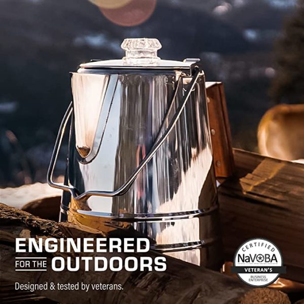 Bass Pro Shops 28-Cup Stainless Steel Campfire Percolator
