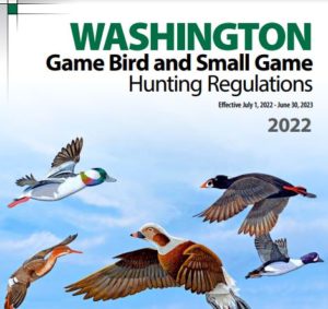 2022 Washington Bird & Small Game Hunting Regulations Cover