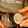 Bring these metal cups anywhere with a nylon travel bag