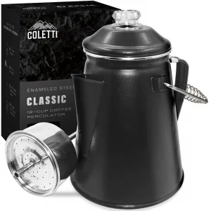 Classic Matte Gray 12 Cup Percolator by COLETTI