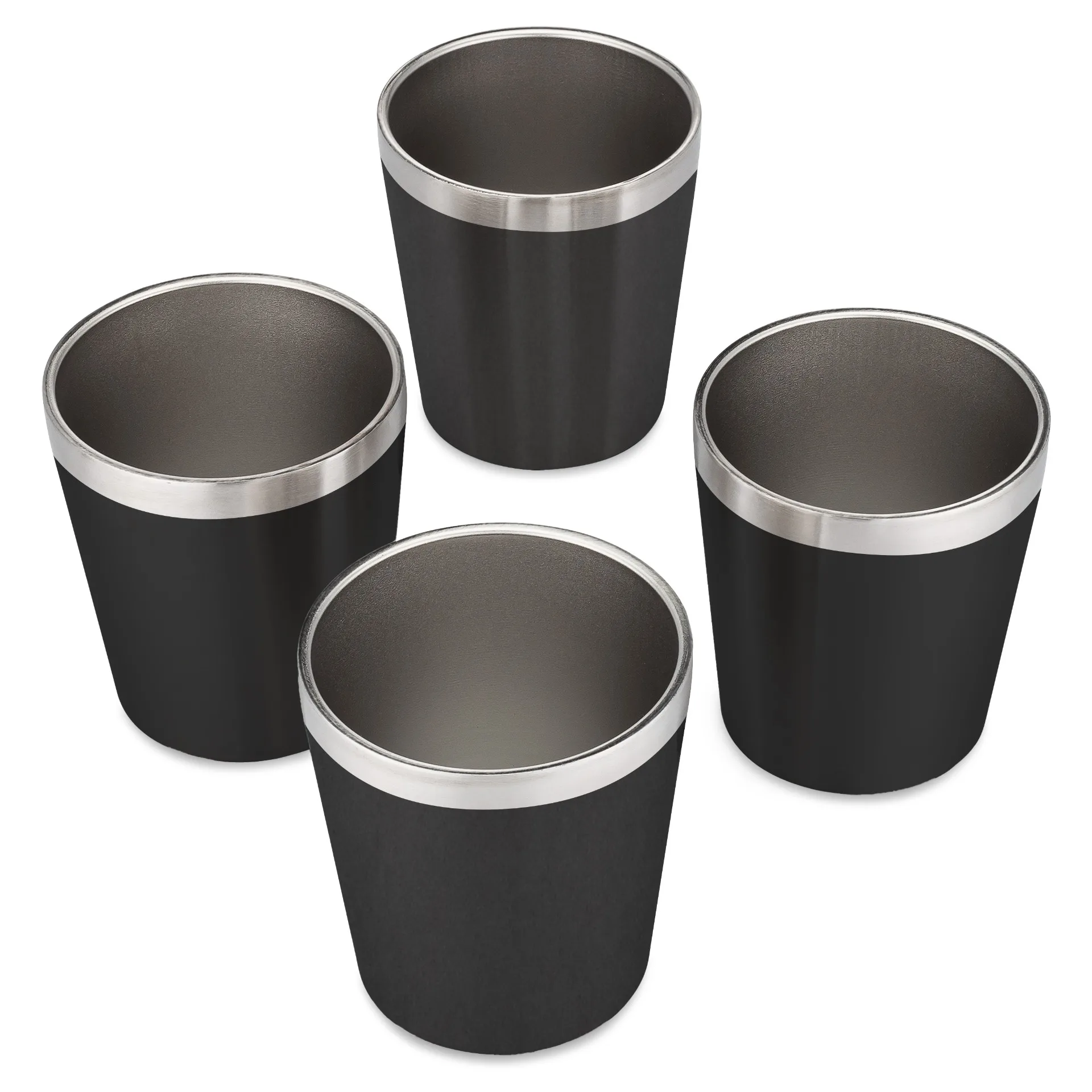Scouts Stainless Steel Black Coated Stackable Cups – COLETTI Coffee